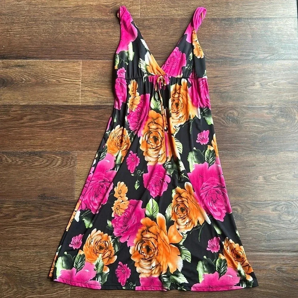 Vivace Tropical Floral Printed Dress | Vacation | Summer | Florals | Flowers - Picture 1 of 8